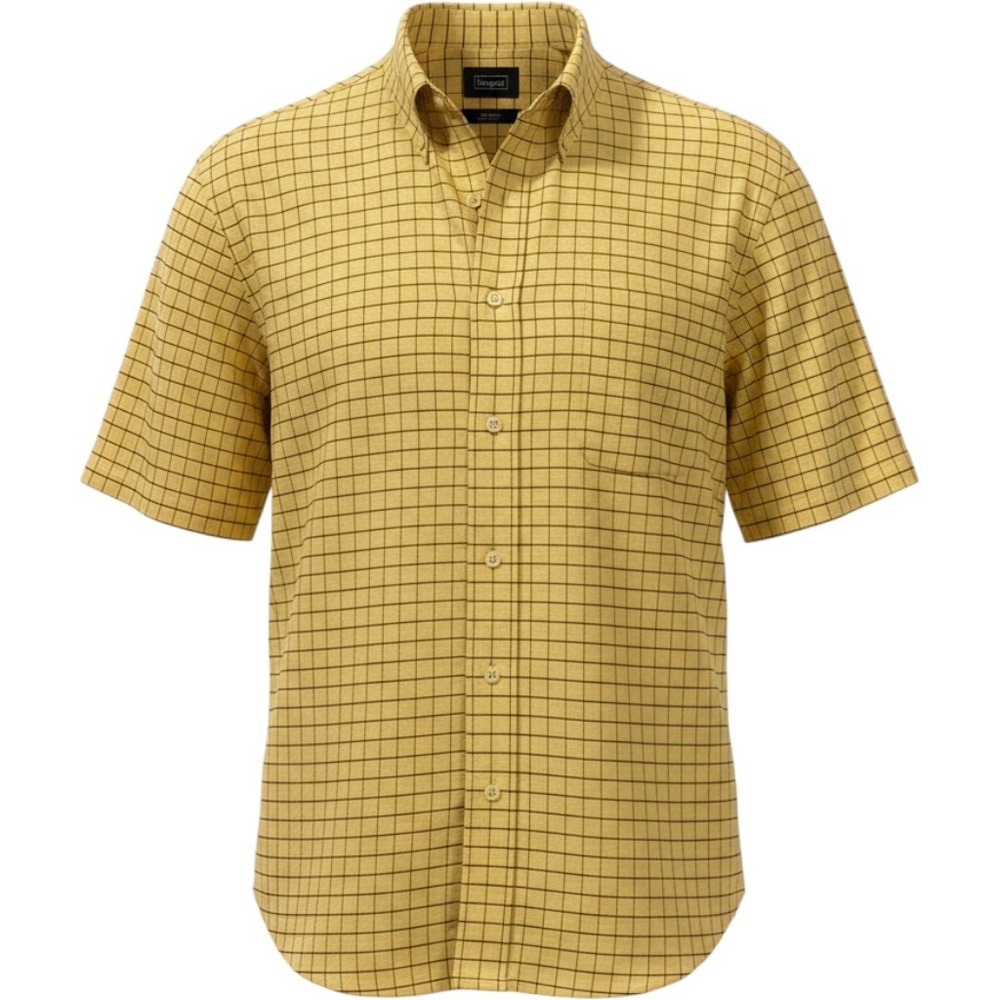 Haggar Men's Dress Shirt XL No Iron 100% Cotton Yellow